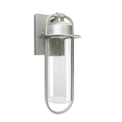 Modern LED Bubble Wall Light, 8W  LED Bubble glass wall sconce,  Dimmable Exterior Flush Mount Sconce, Silver Crystal Wall Sconce for Front Porch, Patio, ETL Listed, 1pack