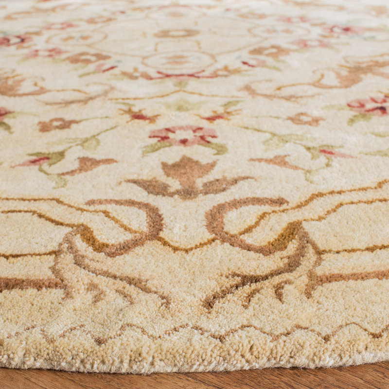 Bedgood Hand Tufted Wool Oriental Rug, Round 4'