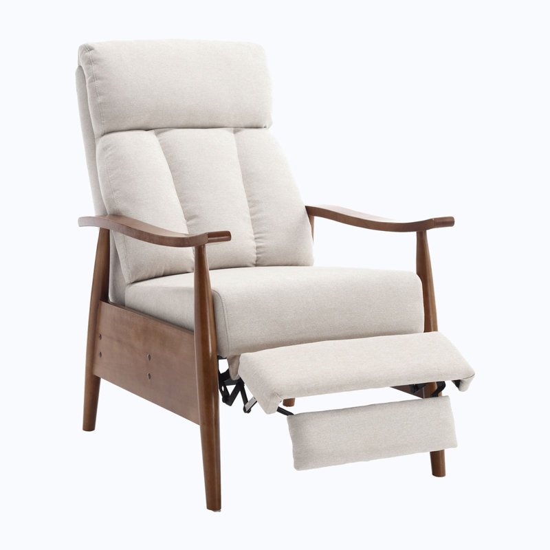 Fauteuil inclinable rembourré bamber, Lin beige