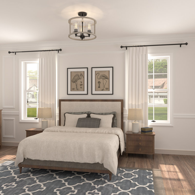 Matte Black Adjustable Curtain Pole Set, 48cm - 84cm