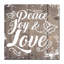 Reproduction d’art textuel sur toile tendue Peace Joy Love par Olivia-33479195