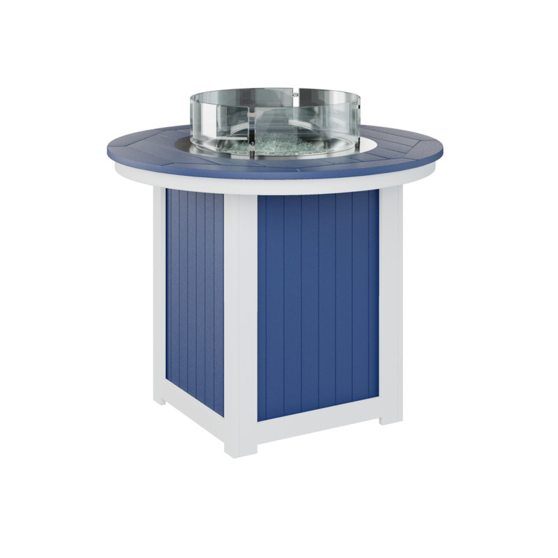 Foyer de table rond pour enfants de 44 po Berlin Gardens, Bleu pacifique, H 36,5 po x l 44 po x P 44 po