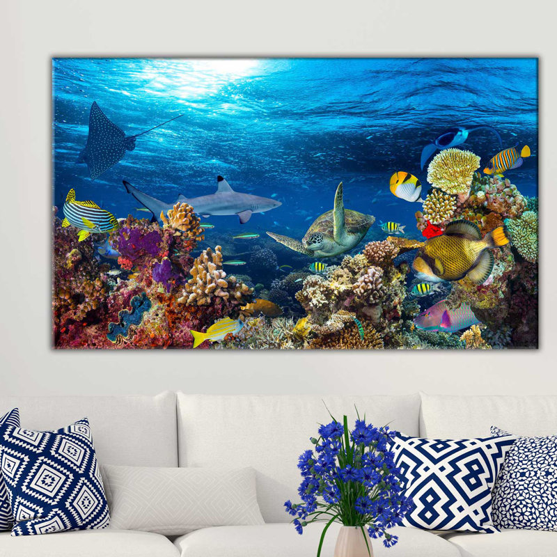 «Underwater», impression sur toile tendue, H 36 po x l 60 po x P 1,5 po