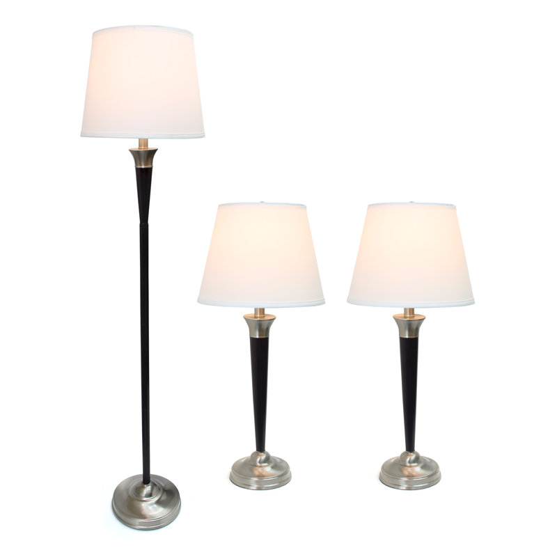 Ensemble de lampes de table et de plancher 3 pièces Borchardt