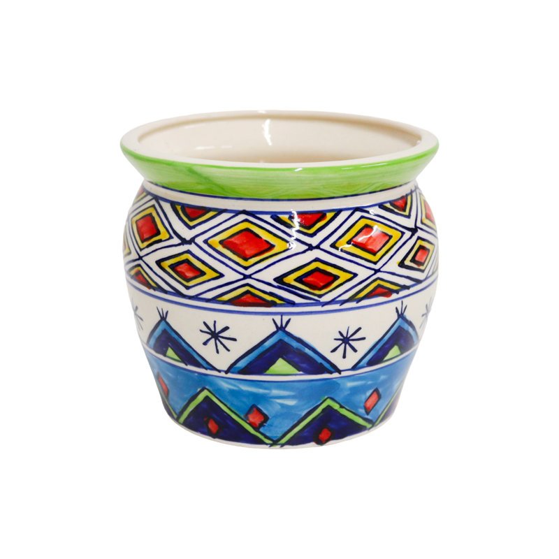 Multicolore pot à fleurs en céramique Home & Manor