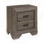Table de chevet 2 tiroirs gris vieilli