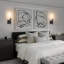 Appliques murales sans fil avec télécommande, ensemble de 2 appliques murales à piles, lumière noire et dorée rechargeable pour la salle de bain du salon-1597781981-1603752254