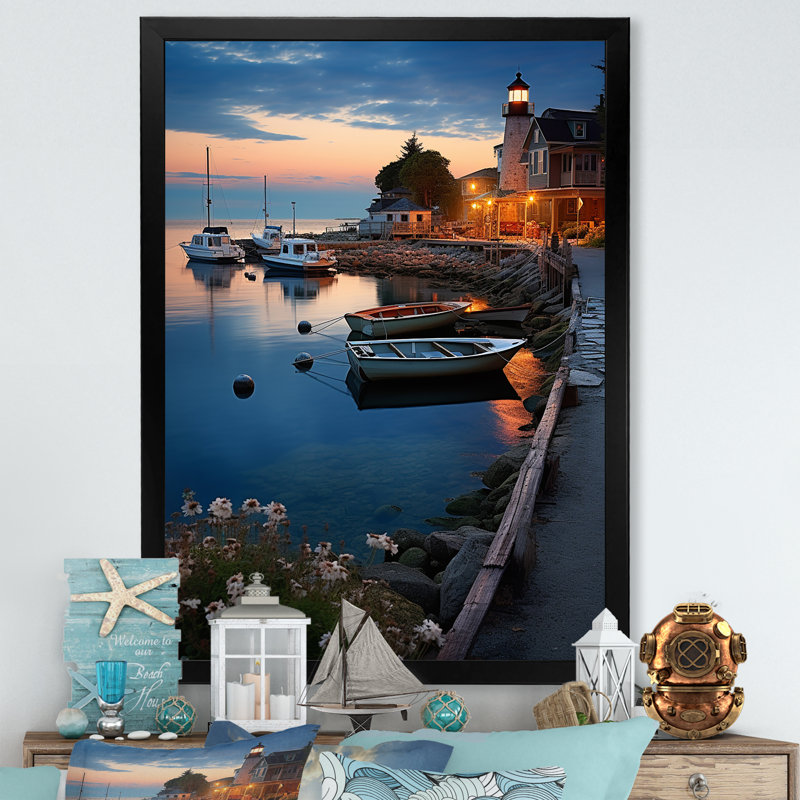 Port Harbor Serenade I - impression, Cadre photo noir, H 20 po x l 12 po x P 1 po
