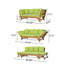Canapé d'extérieur extensible, canapé de patio avec accoudoirs réglables, canapé convertible d'extérieur avec coussins et coussins amovibles-1182331253-1182331254