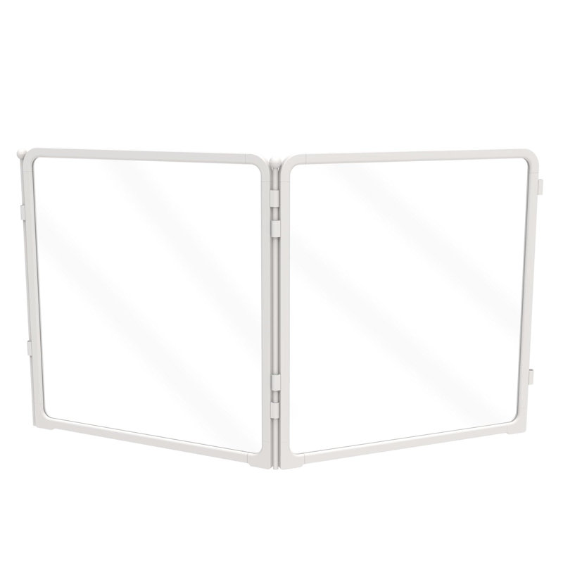 Parc d'intérieur pour chien en acrylique robuste AuraSpace Pro de FXW, structure robuste en métal, 24 panneaux de hauteur, 2 panneaux pour chiots et petits chiens, blanc