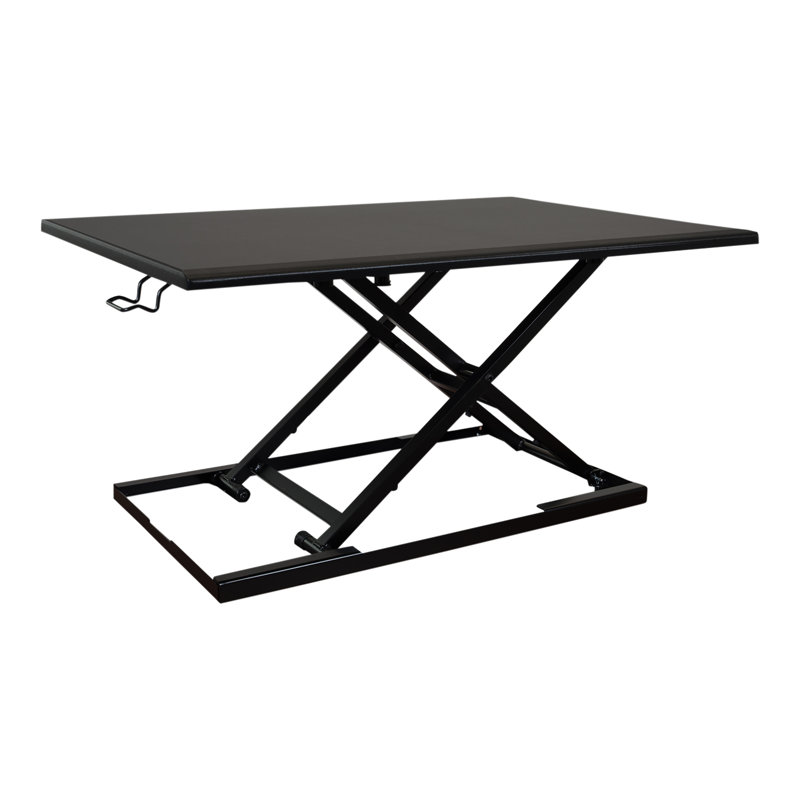 Black Pneumatic Adjustable Standing Desk Converter