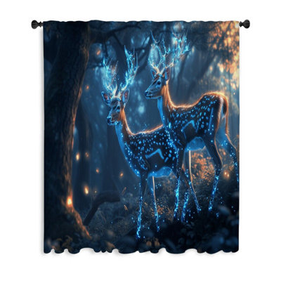Deer Mystical Warm Blackout Filters Out A Lot Of Light Curtain Single Panel