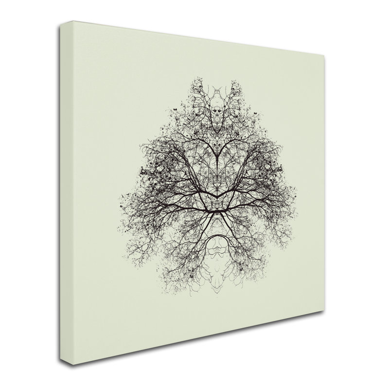 « rorschach test », reproduction d’impression sur toile tendue, H 14 po x l 14 po