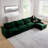 Large L Shape Sectional Corduroy Sofa,deep Seat Couch With Storage Footstool And 4 Waist Pillows-1152710564
