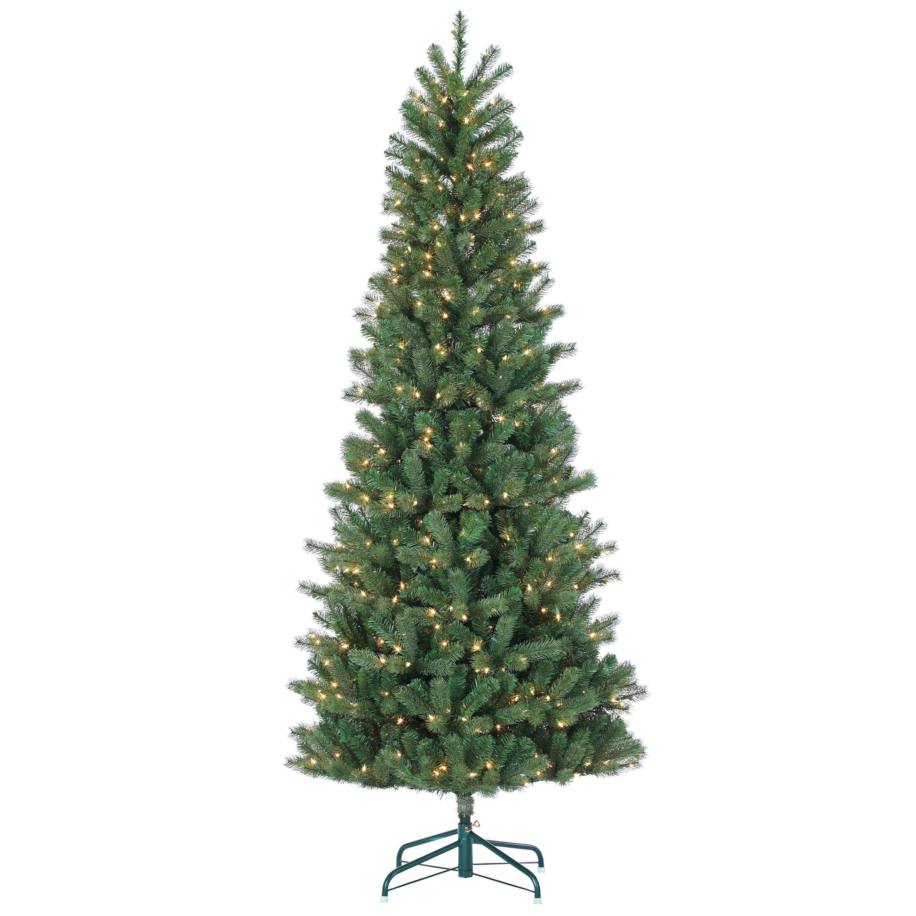 The Holiday Aisle® Slender Green Realistic Pine Christmas Tree with ...