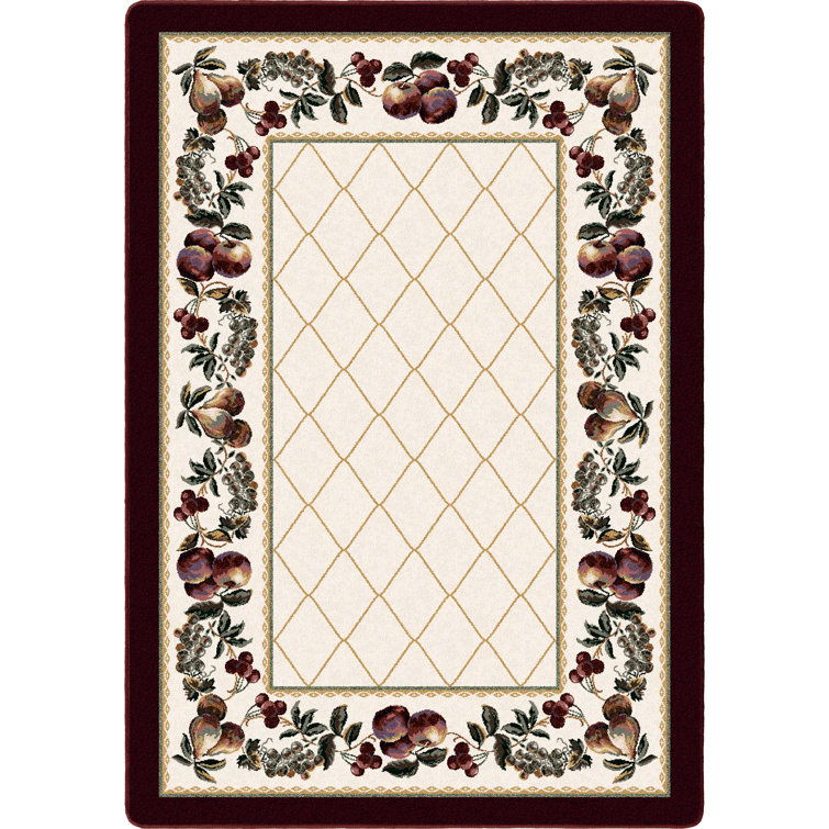 Alminus Fruit Medley Opal Garnet Lattice Area Rug