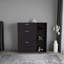 Range-chaussures à 3 portes avec tablettes intérieures et tablettes latérales, armoire de rangement à un tiroir