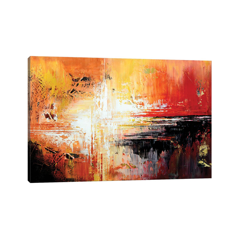 Tequila Sunrise by Tatiana Iliina - Painting on Canvas, Wrapped Canvas, 30.48 cm H x 45.72 cm W