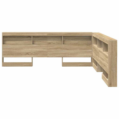  Storage Headboard Concrete Engineered Wood