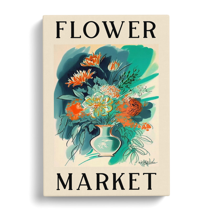 Antique Flower Market Exhibition No.4 - Wrapped Canvas, 60cm H x 40cm W x 3cm D