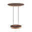 Table d'appoint ronde en bronze antique, plateau ovale ouvert de 39,3 cm (15,46 pouces) avec base profilée.