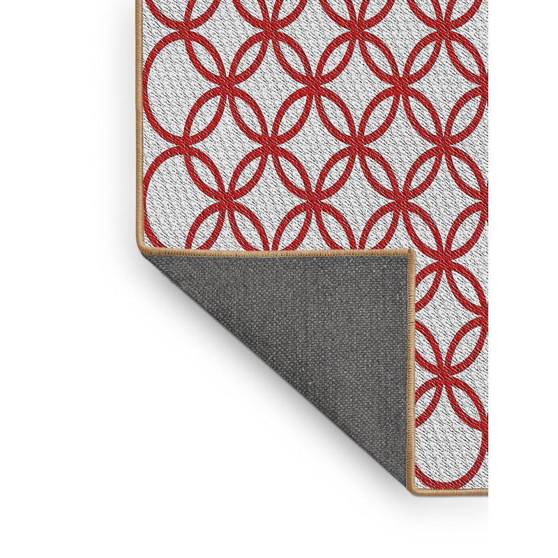 Tapis rouge à motif géométrique, Rectangle 6 pi x 9 pi