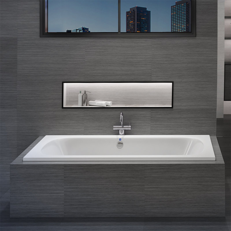 Jacksonville 66" x 36" Drop In/Undermount Combination Bathtub, White