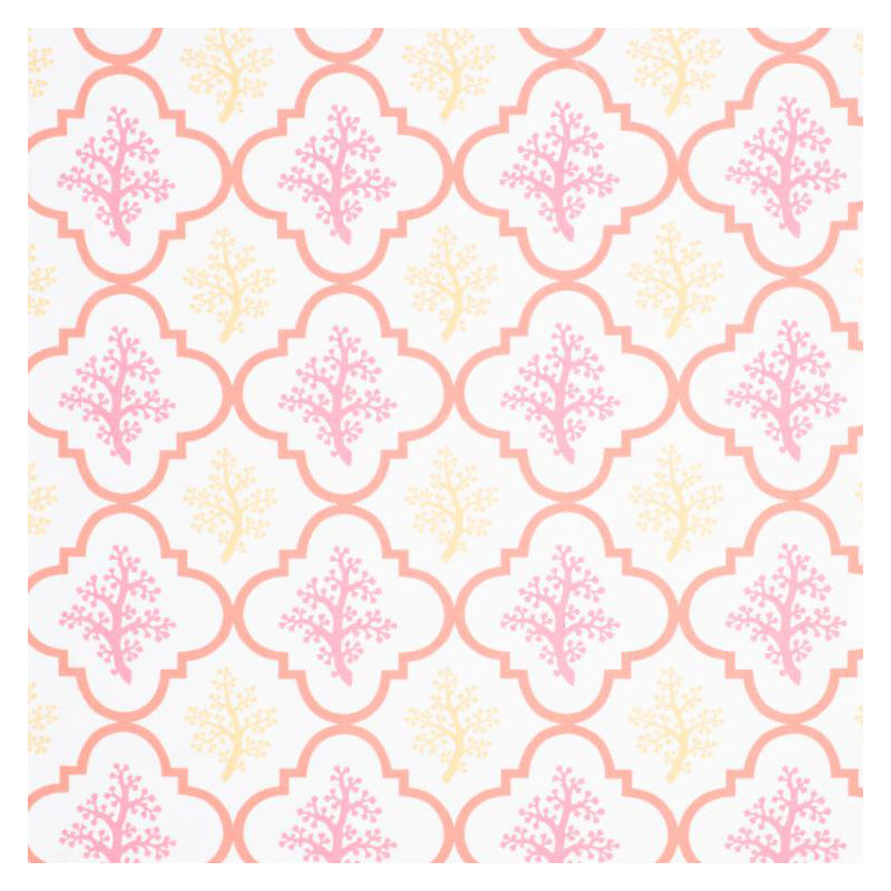 Veranda Fabric, Coral Sunshine