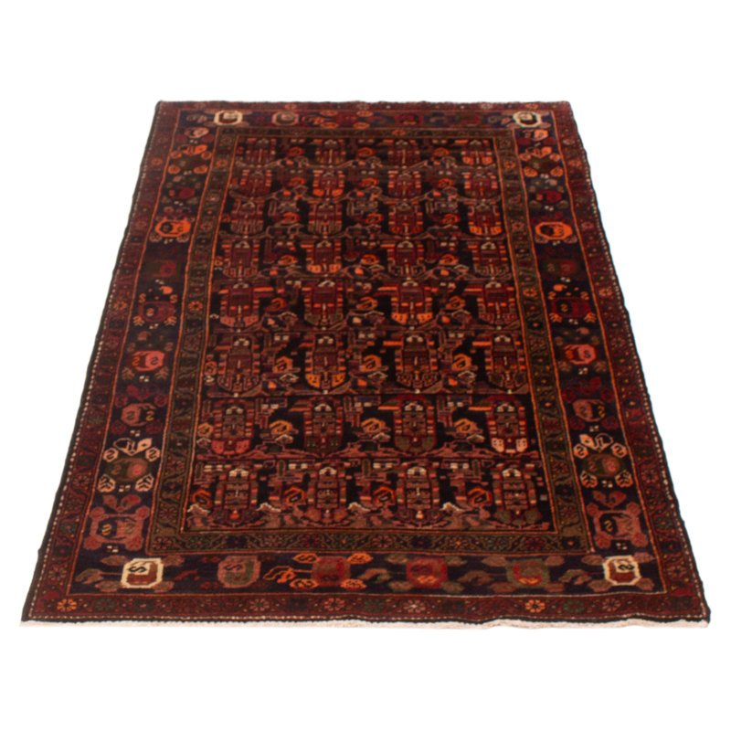 Tapis rectangulaire unique en laine de 4 pi 3 po x 7 pi années 1990 Avae