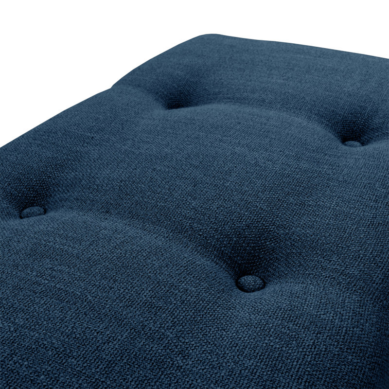 Brode Polyester Upholstered Bench, Navy Blue