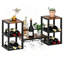 Wine Bottle & Glass Rack Rustic Brown