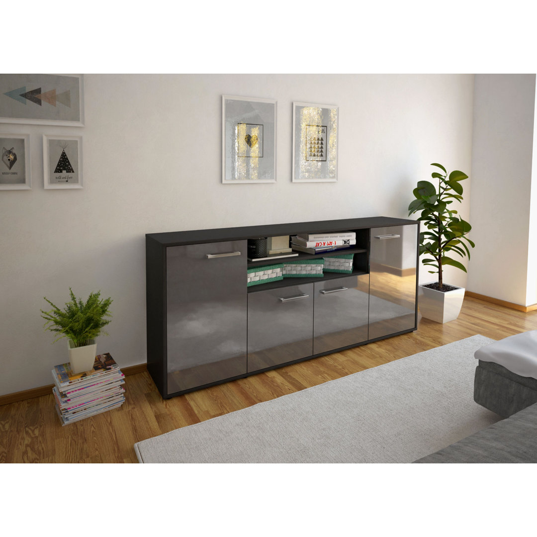 Sideboard Lenchen - Freistehend/Metallgriffe - Design: Farb-Dekor