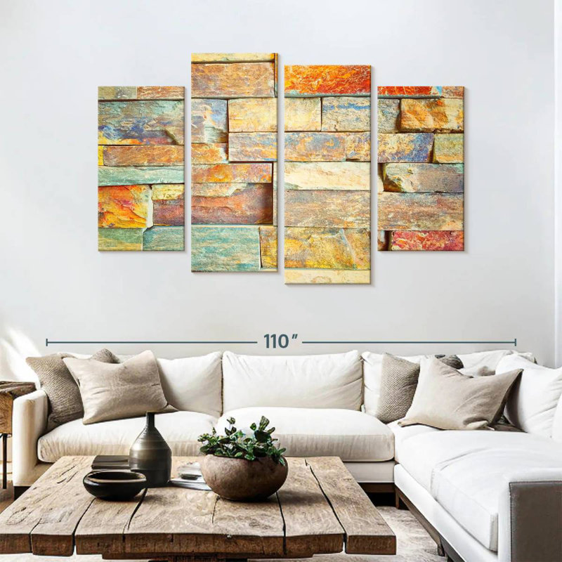 Lilie Radiant Brick, 54" H x 84" W