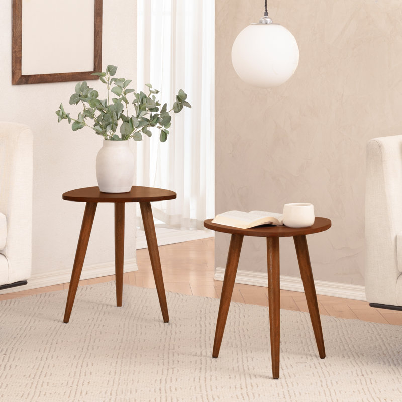 Tables de bout en bois massif Axel, Noyer, H 18 po x l 16 po x P 16 po