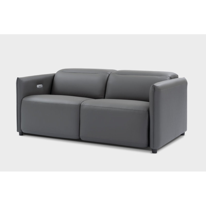 Canapé inclinable en cuir Lucia, gris