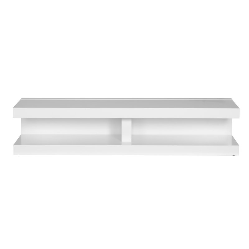 Deralyn TV Stand, Lacquered glossy-white