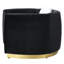Chaise avec coussin Achelle en velours noir