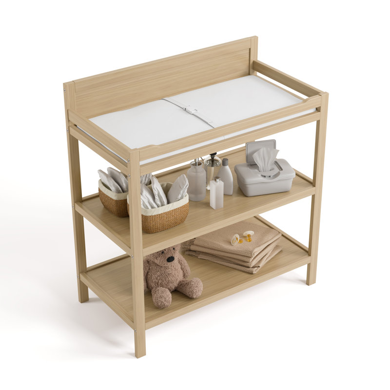 Table à langer avec matelas Alpine, Bois flotté