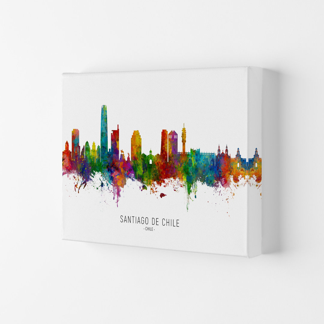 Santiago De Chile Skyline by Michael Tompsett - Print