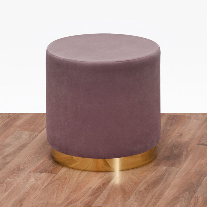 Repose-pieds rond 15,7 po Frasure, Lilas 100% polyester