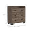 Commode 5 tiroirs Edgemont brun foncé-768315936