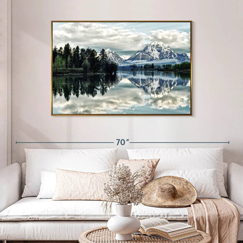 Jackson Hole, 46" X 31", Floating Frame Gold