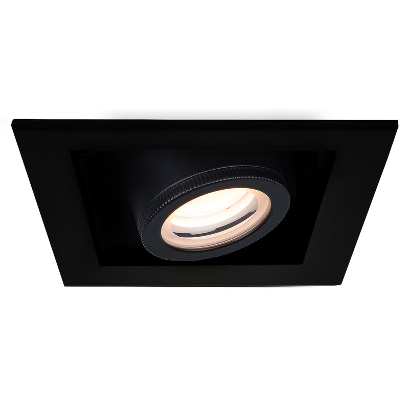 Moteur à silo à DEL et boîtier encastré de nouvelle construction invisible, Black/Black, 10W, 4 000 K