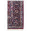 Tapis semi-antique bourgogne / bleu marine 16 x 28 Mashad