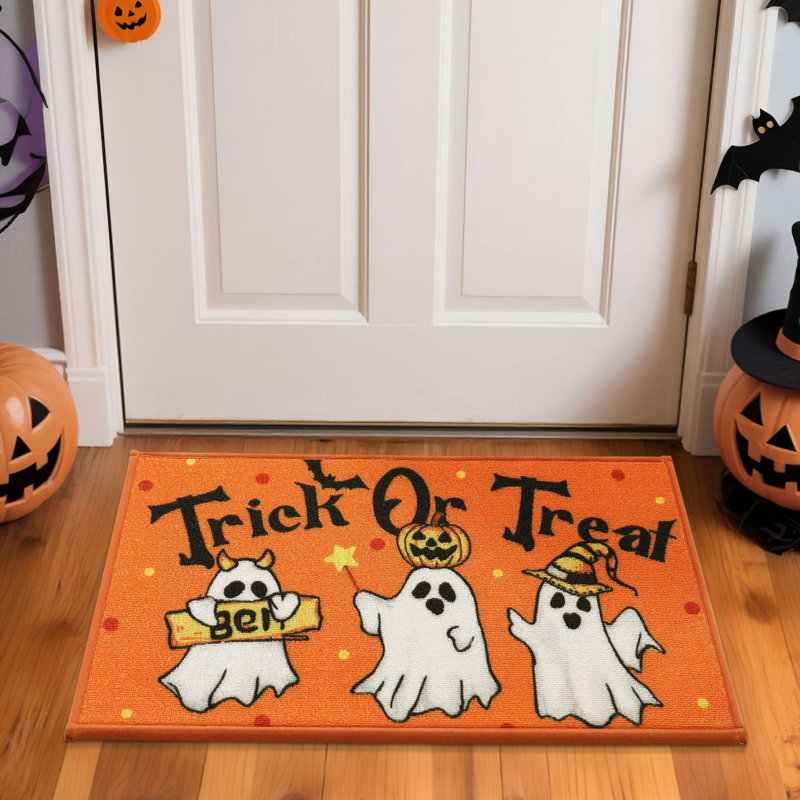 Tapis de porte d'Halloween, Orange