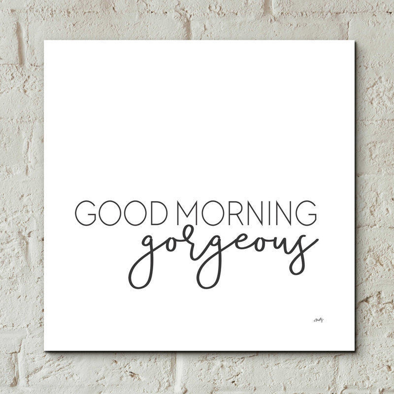 «Good Morning Gorgeous» par Misty Michelle, art mural en verre acrylique, H 12 po x l 12 po x P 0,13 po