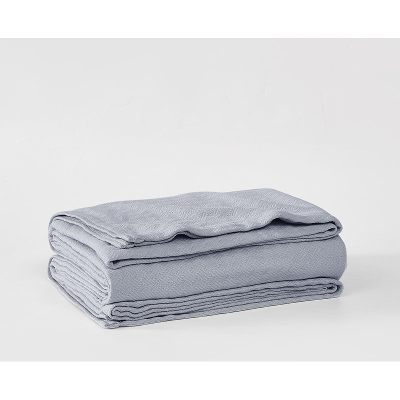 Couverture en coton Borghese Roma Luxe, Gris, Grand lit