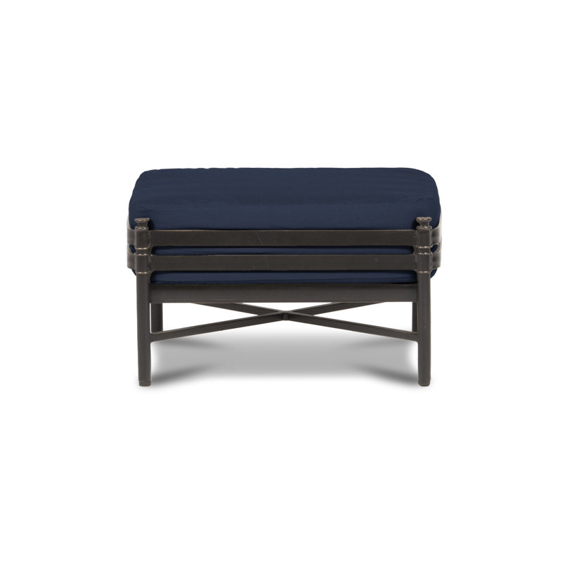 Lancaster Outdoor Ottoman, Spectrum Indigo Sunbrella® Plainweave