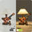 Retro Industrial Robot Guitar Desk Lamp With Light Bulb