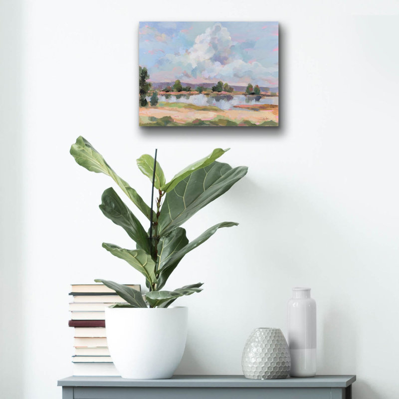 «River View» par Silvia Vassileva, art mural en verre acrylique, H 12 po x l 16 po x P 0,13 po